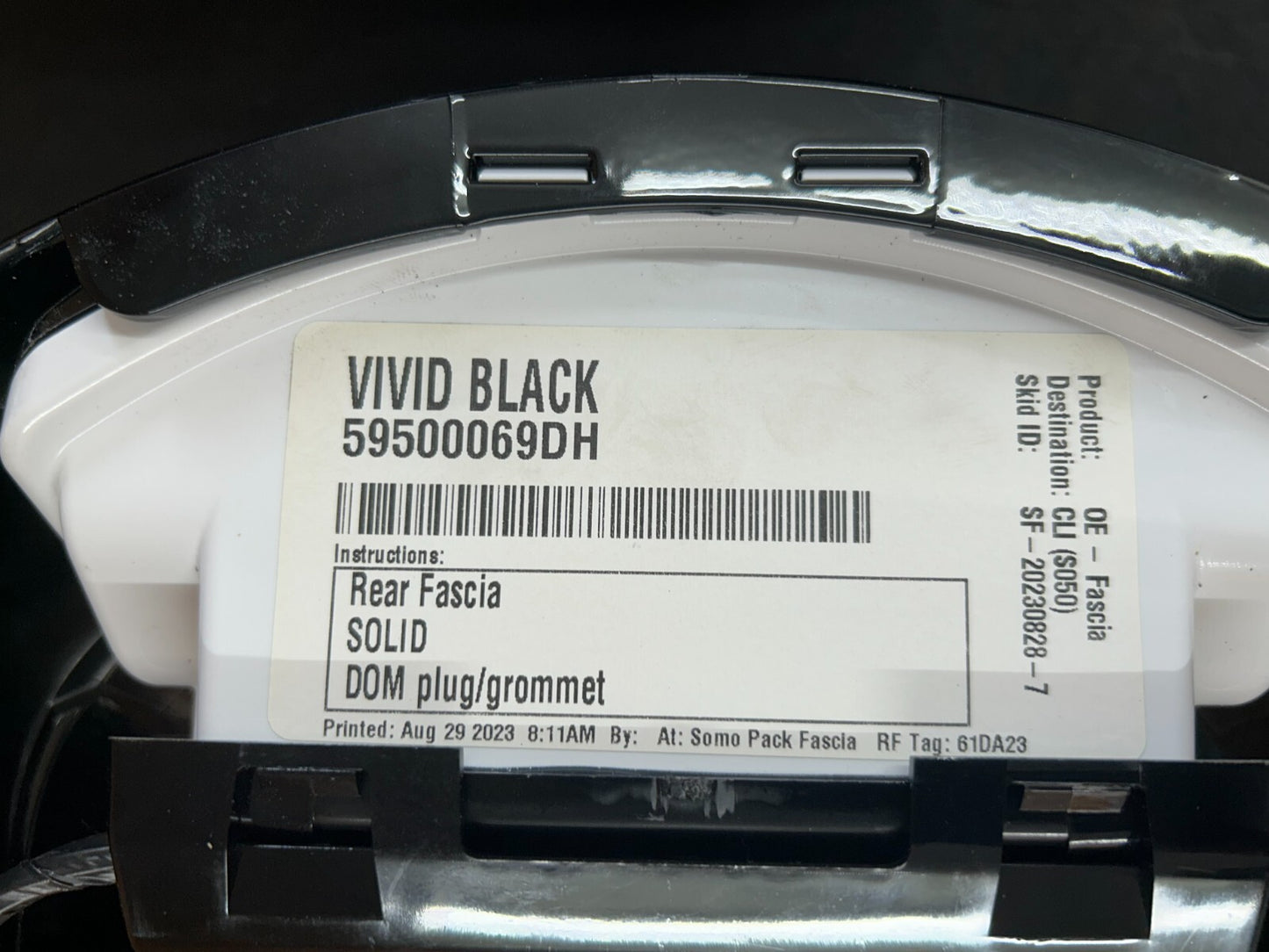 OEM HARLEY-DAVIDSON FLHX REAR FENDER VIVID BLACK 5900069DH